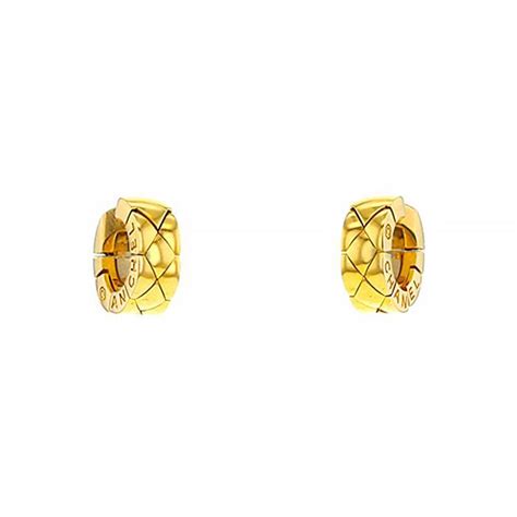 chanel orecchini oro matelassè